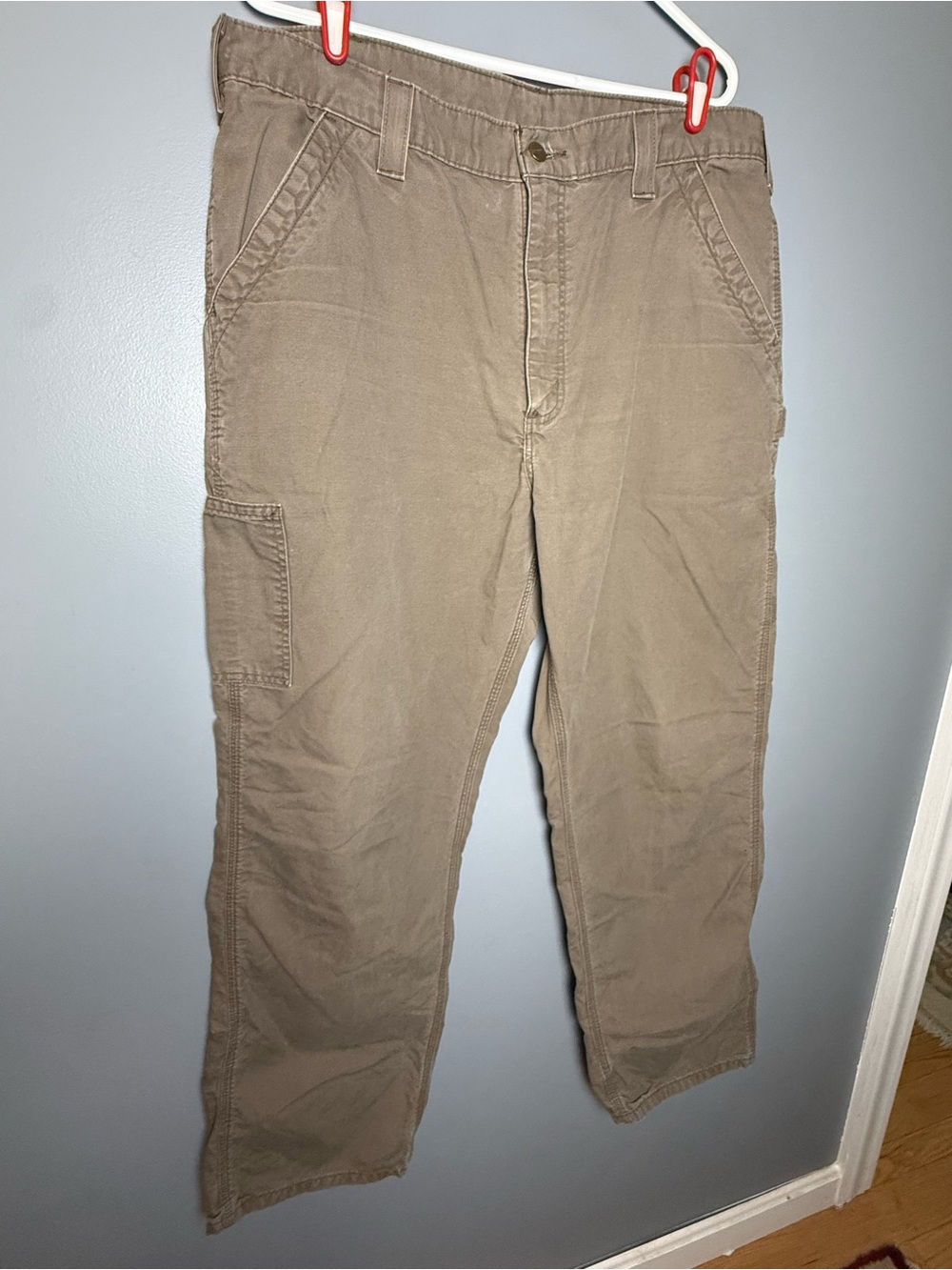 Carhartt Canvas Work Dungaree / Carpenter Pants Mens Sz 38x34